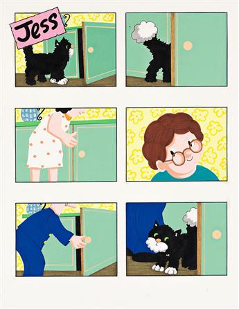 JOAN HICKSON (1929-) Postman Pat story boards for Jess the cat.